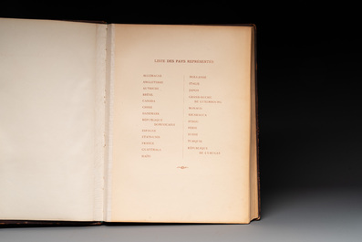 A commemorative book for foreign participators of the Brussels International Exhibition, dated 1910