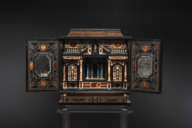 A fine Italian tortoiseshell- and ebony-veneered cabinet, Florence, 17th C.
