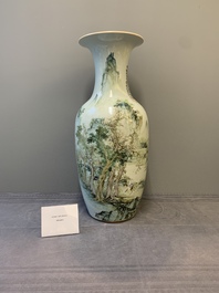A fine Chinese qianjiang cai vase, signed Wang Yeting 汪野亭, Nan Chang Guang Hua 南昌光華 mark, dated 1931