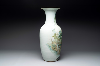 A fine Chinese qianjiang cai vase, signed Wang Yeting 汪野亭, Nan Chang Guang Hua 南昌光華 mark, dated 1931