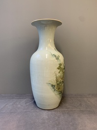 A fine Chinese qianjiang cai vase, signed Wang Yeting 汪野亭, Nan Chang Guang Hua 南昌光華 mark, dated 1931