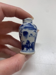 Nine Chinese blue and white wares, Kangxi and later