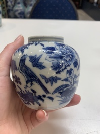 Nine Chinese blue and white wares, Kangxi and later