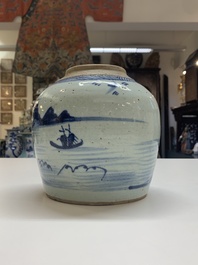 Nine Chinese blue and white wares, Kangxi and later