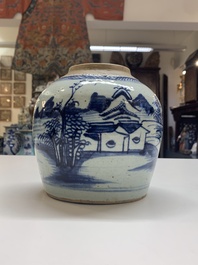 Nine Chinese blue and white wares, Kangxi and later