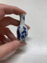 Nine Chinese blue and white wares, Kangxi and later