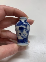 Nine Chinese blue and white wares, Kangxi and later