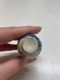 Nine Chinese blue and white wares, Kangxi and later