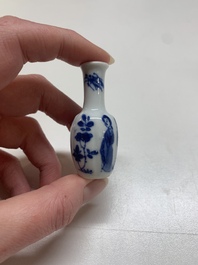 Nine Chinese blue and white wares, Kangxi and later