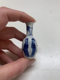 Nine Chinese blue and white wares, Kangxi and later