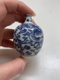 Nine Chinese blue and white wares, Kangxi and later