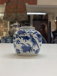 Nine Chinese blue and white wares, Kangxi and later