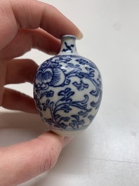 Nine Chinese blue and white wares, Kangxi and later