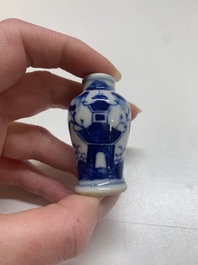 Nine Chinese blue and white wares, Kangxi and later