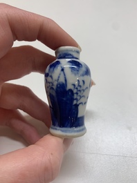 Nine Chinese blue and white wares, Kangxi and later