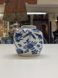 Nine Chinese blue and white wares, Kangxi and later