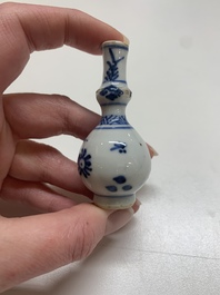 Nine Chinese blue and white wares, Kangxi and later