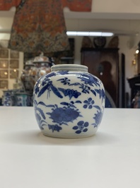 Nine Chinese blue and white wares, Kangxi and later