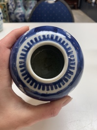 Nine Chinese blue and white wares, Kangxi and later