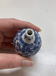 Nine Chinese blue and white wares, Kangxi and later