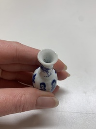 Nine Chinese blue and white wares, Kangxi and later