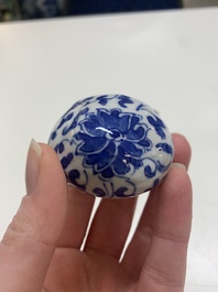 Nine Chinese blue and white wares, Kangxi and later