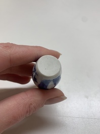 Nine Chinese blue and white wares, Kangxi and later
