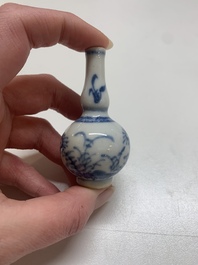 Nine Chinese blue and white wares, Kangxi and later