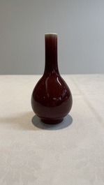 A Chinese sang-de-boeuf bottle vase, 19/20th C.