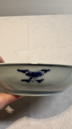 A Chinese blue and white 'dragon' plate, Yongzheng