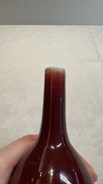 A Chinese sang-de-boeuf bottle vase, 19/20th C.