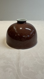 A fine Chinese peachbloom-glazed waterpot or taibaizun, Kangxi mark and of the period