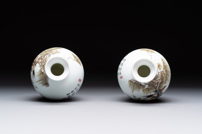 Two Chinese famille rose vases and a wall pocket vase, 19/20th C.