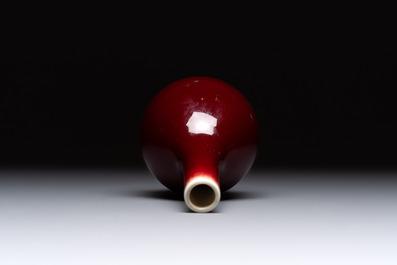 A Chinese sang-de-boeuf bottle vase, 19/20th C.