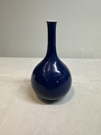A small Chinese powder-blue bottle vase, 18th C.