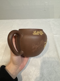 A large Chinese Yixing stoneware teapot and cover, Kangxi