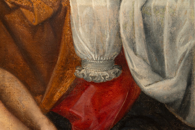 Workshop of Frans Floris (1519/20-1570): 'Suzanna and the elders', oil on panel, 16th C.