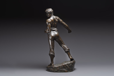 Jef Lambeaux (1852-1908), 'The Sower', sculpture in bronze, 19/20th C.
