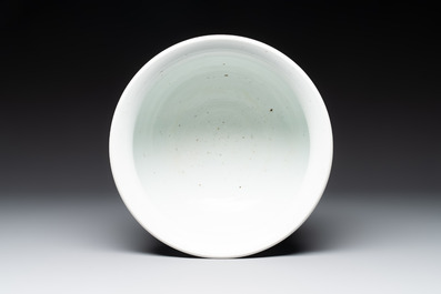 A Chinese blue and white 'river landscape' censer, 18th C.