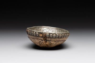 A Tibetan 'kapala' or skull-bowl, 19th C.
