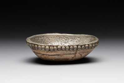 A Tibetan 'kapala' or skull-bowl, 19th C.