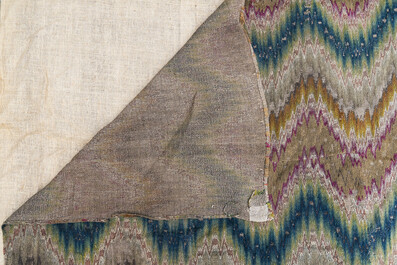 A large Italian woollen embroidered 'Bargello' or flame stitch wall hanging, 18th C.