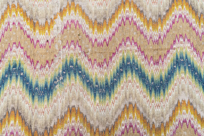 A large Italian woollen embroidered 'Bargello' or flame stitch wall hanging, 18th C.