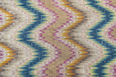 A large Italian woollen embroidered 'Bargello' or flame stitch wall hanging, 18th C.