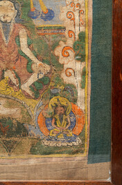 Three Tibetan thangkas, 19/20th C.