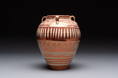 A Hispano-Moresque lustre-glazed vase, Spain, 17th C.