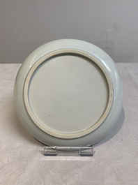 A Chinese blue and white 'Buddha's hand' plate, 18/19th C.
