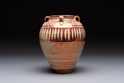 A Hispano-Moresque lustre-glazed vase, Spain, 17th C.