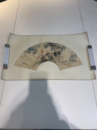 Feng Chaoran 馮超然 (1882-1954) and Wang Xuetao 王雪濤 (1903-1982): 'Two fans', ink and colour on paper