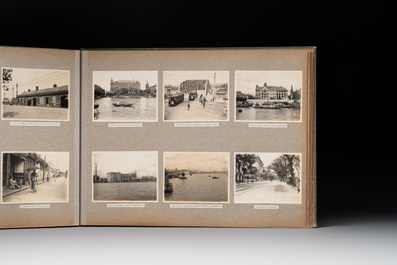 A photo album with sights, landmarks and people of Shanghai, 19/20th C.
